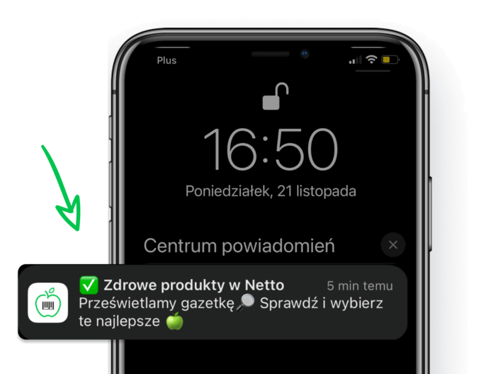 Zdrowe Zakupy - powiadomienia push