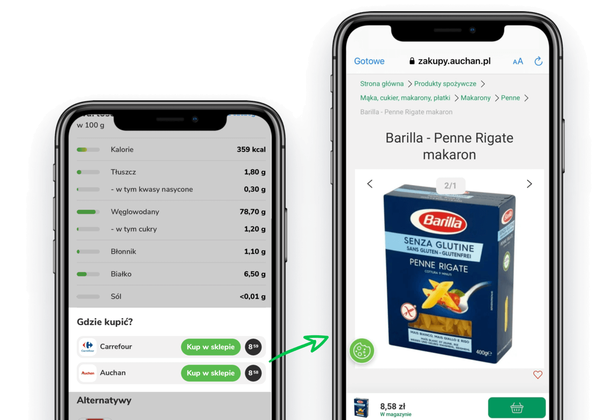 Zdrowe Zakupy - Sklepy na karcie produktu